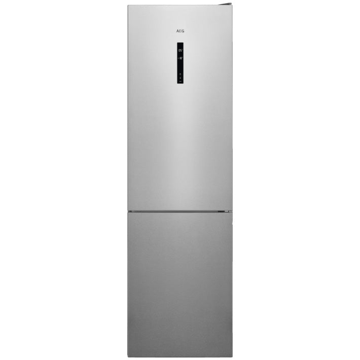 Combina frigorifica AEG RCB736E7MX, 366 l, No Frost, Afisaj LCD, CustomFlex, Multi Flow, Iluminare LED, Clasa E, H 201 cm, Inox antiamprenta