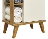Dulap baie asezat PELIPAL Noventa, 1 usa 1 sertar, PAL, 89,5x50,5 cm, alb lucios stejar