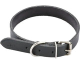 Zgarda Dogtech Din Piele 4x75 Cm Negru