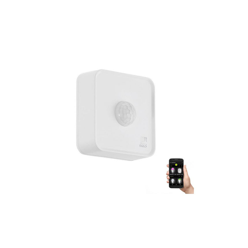 Senzor de miscare exterior fara fir, Eglo, Plastic, Alb