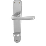 Maner usa interior, Hoppe Milano, cu sild pentru WC, material aluminiu, culoare argintiu, 90 x 32 mm