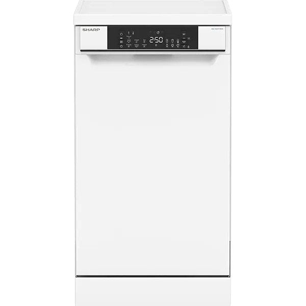 Masina de spalat vase SHARP QW-NS22F47EW-EU, 10 seturi, 7 programe, 45 cm, Clasa E, Alb