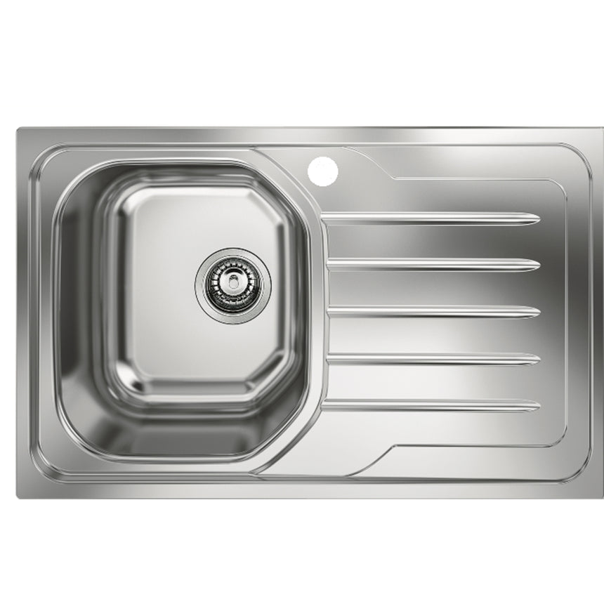 Chiuveta bucatarie Franke OLL 611, inox dekor, picurator dreapta, 790x500mm