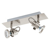 Aplica EGLO Tukon 94145, 2x3W GU10-LED, 2x240lm, 3000K, nichel mat