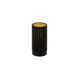 Veioza textila, Varillas, EGLO, E27, 1x40W, otel, textil, negru, auriu, 25.5 x 12 cm, intrerupator pe fir
