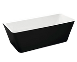 Cada Baie Dreptunghiulara Freestanding Linea Wall, Acril, 170x80 cm, 350 l, Negru