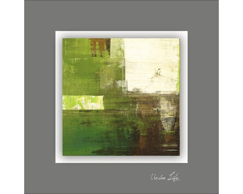 Tablou Metal Green Fields Ii 50x50 Cm