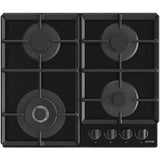 Plita incorporabila Gorenje GTW641EB, Gaz, 4 arzatoare, Wok, Negru