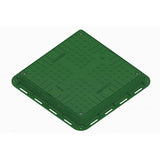 Capac Plastic Urban, VODALAND, Verde, patrat, necarosabil, 700x700 PL.550x550, Hext.80, cu 4 inchizatoare A15