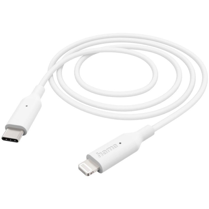 Cablu incarcare Hama, USB-C - tip Lightning, 1m, Alb