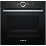 Cuptor incorporabil Bosch HBG6764B1, Electric, Multifunctional, 71 l, Autocuratare pirolitica, AddSteam, PerfectBake, 4D Hotair, Clasa A+, negru