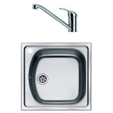 Pachet chiuveta bucatarie Franke ETL 610-36+ Baterie Franke Basic Crom, 435x455mm, Inox dekor texturat