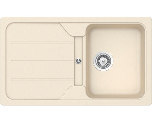 Chiuveta Bucatarie Cu O Cuva Schock Formhaus D-100 86x50 Cm, Cu Picurator, Reversibila, Cristalite Moonstone
