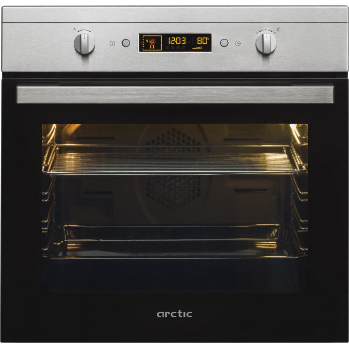 Cuptor incorporabil Arctic AROIM22500X, Electric, Timer, Autocuratare Catalitica, Grill, 71 l, Clasa A, Negru/ Inox