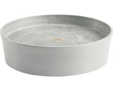 Farfurie Rotunda Ecopots Cu Role Plastic Ø 28, 7 Cm H 8, 3 Cm Alb-gri