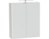 Dulap baie cu oglinda Cubo si iluminare LED, 2 usi, PAL, 70x65 cm alb