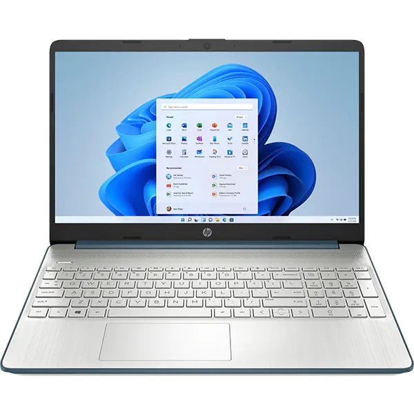 Laptop HP 15s-fq3007nq, Intel Celeron N4500 pana la 2.8 GHz, 15.6" HD, 4GB, SSD 256GB, Intel UHD Graphics, Windows 11 Home, Albastru-Argintiu