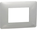 Rama Aparataje Schneider Unica Studio 3 Module, Plastic Nuanta Aluminiu