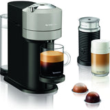 Pachet Espressor Nespresso by Krups Vertuo Next XN911B10, 1690W, 19 Bar, Centrifusion™, Conectare la telefon + Aparat pentru spumare lapte Aeroccino 3 Negru, 1.1L, Gri, + set capsule degustare