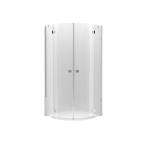 Cabina de dus semirotunda Radaway Almatea PDD 80x80x195 cm, sticla securizata grafit, profil crom