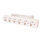 Prelungitor Strohm, protectie copii, 6 prize, cablu 7m, 3X1.5mm, Alb