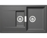 Chiuveta Bucatarie Cu 1 Cuva + ½ Schock Mono D-150 86x51 Cm, Cu Picurator, Reversibila, Cristadur Stone