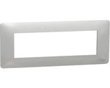 Rama Aparataje Schneider Unica Studio 7 Module, Plastic Nuanta Aluminiu