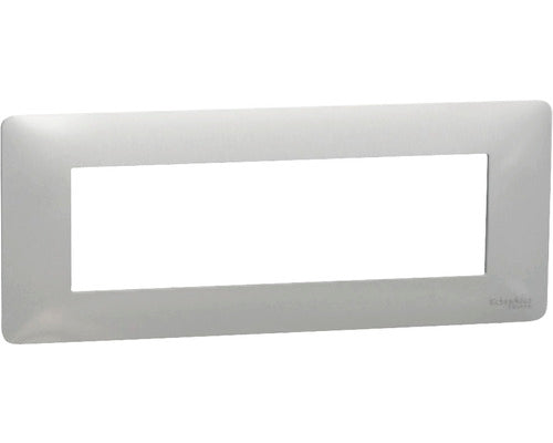 Rama Aparataje Schneider Unica Studio 7 Module, Plastic Nuanta Aluminiu