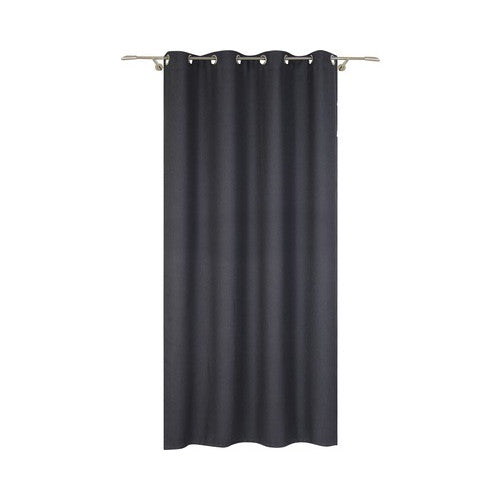Draperie Tysa cu anouri, uni gri inchis, efect umbrire, 140x245 cm