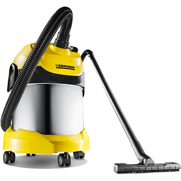 Aspirator cu sac KARCHER WD 2 Premium 16297800, 15l, 1000W, Galben-Argintiu