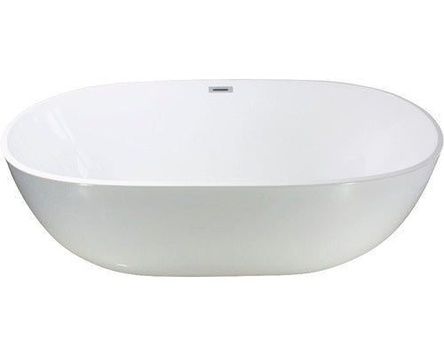 Cada de baie ovala freestanding Egg Eco 78x160x60 cm acril alb