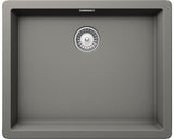 Chiuveta granit Schock Greenwich N-100L Silverstone Cristadur 556 x 456 mm, adancime cuva 200 mm, montare sub blat