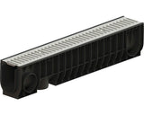 Rigola Polipropilena VODALAND Gratar Otel Zincat 1000x160x200 mm Scurgere Verticala Ø 110 mm si Orizontala Ø 110 mm A 15 Trafic Pietonal
