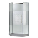 Cabina de dus pentagonala, Belform Maze, 80x80 cm, cu usa batanta, deschidere stanga