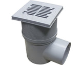 Sifon Terasa Polipropilena VALROM Easy Kit Gratar Polipropilena 150x150 mm Iesire Orizontala Ø 110 mm Inaltime Reglabila