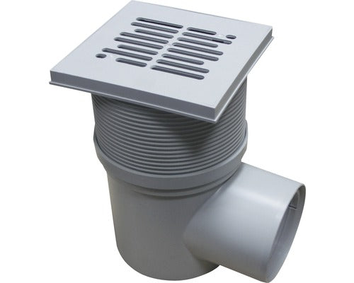 Sifon Terasa Polipropilena VALROM Easy Kit Gratar Polipropilena 150x150 mm Iesire Orizontala Ø 110 mm Inaltime Reglabila