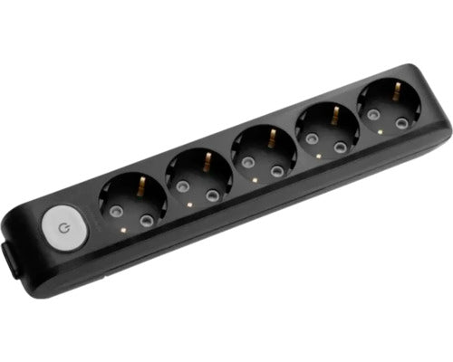 Multipriza Electrica Fara Cablu Panasonic 5 Prize Negru, Cu Intrerupator