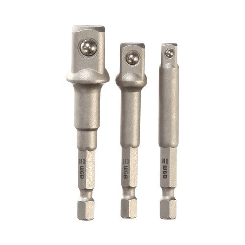 Set adaptoare chei tubulare WGB 1/4" + 3/8" + 1/2", pentru masini de gaurit/insurubat