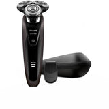 Aparat de ras Philips S9031/12, Wet & Dry, Acumulator, 3 capete, Trimmer, Negru