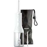 Irigator bucal tip dus bucal Philips Sonicare HX3826/31 cu tehnologie QuadStream, portabil, 2 moduri de curatare, 3 niveluri de intensitate , include 2 x capete de curatare si 1 x husa trasport, alb