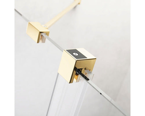 Panou Frontal Pentru Usa Dus Radaway Furo Gold, 60x200 cm, Sticla Securizata Transparenta, Profil Auriu