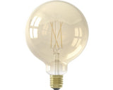 Bec Vintage Led Variabil Calex E27 7w, Glob Auriu G125, Durata De Viata 15.000 H, Lumina Calda, Conexiune Wifi, Tuya Smart