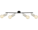 Sina Spoturi Simply E27 Max. 4x40w, Negru/Gri Beton