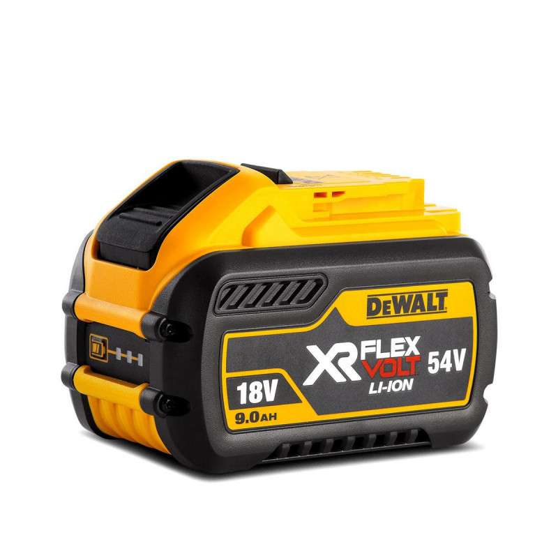 Acumulator Li-Ion DeWALT DCB547, XR FLEXVOLT 18V/54V, 9 Ah, compatibilitate multipla, fara efect de memorie, indicator nivel de incarcare, compatibil cu toate uneltele electrice DeWALT 18V/54V XR