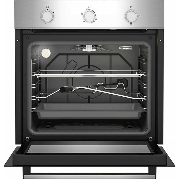 Cuptor incorporabil Beko BIG12100X, Gaz, 66 l, Grill gaz, Rotisor, Siguranta flacara, RecycledNet, Iluminare halogen, Inox
