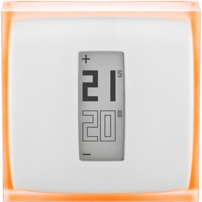 Termostat inteligent Netatmo Smart Thermostat, Wi-Fi, programabil, compatibil iOS si Android, Alb