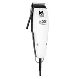 Aparat de tuns parul Moser 1400-0310, 0.7-3 mm, Lame auto-ascutire otel inoxidabil, Alb