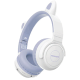 Casti Pentru Copii PROMATE Panda, Bluetooth, On-ear, Microfon, Mov-Alb