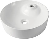 Lavoar rotund, montaj pe blat, diametru 43,5, culoare alb, material ceramica