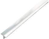 Profil Aluminiu Tip T Alberts 15x15x1, 5 Mm, Lungime 1m, Nuanta Otel Cromat